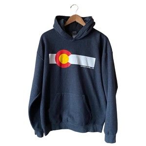 Estes Park Colorado Blue Hoodie | Size Large